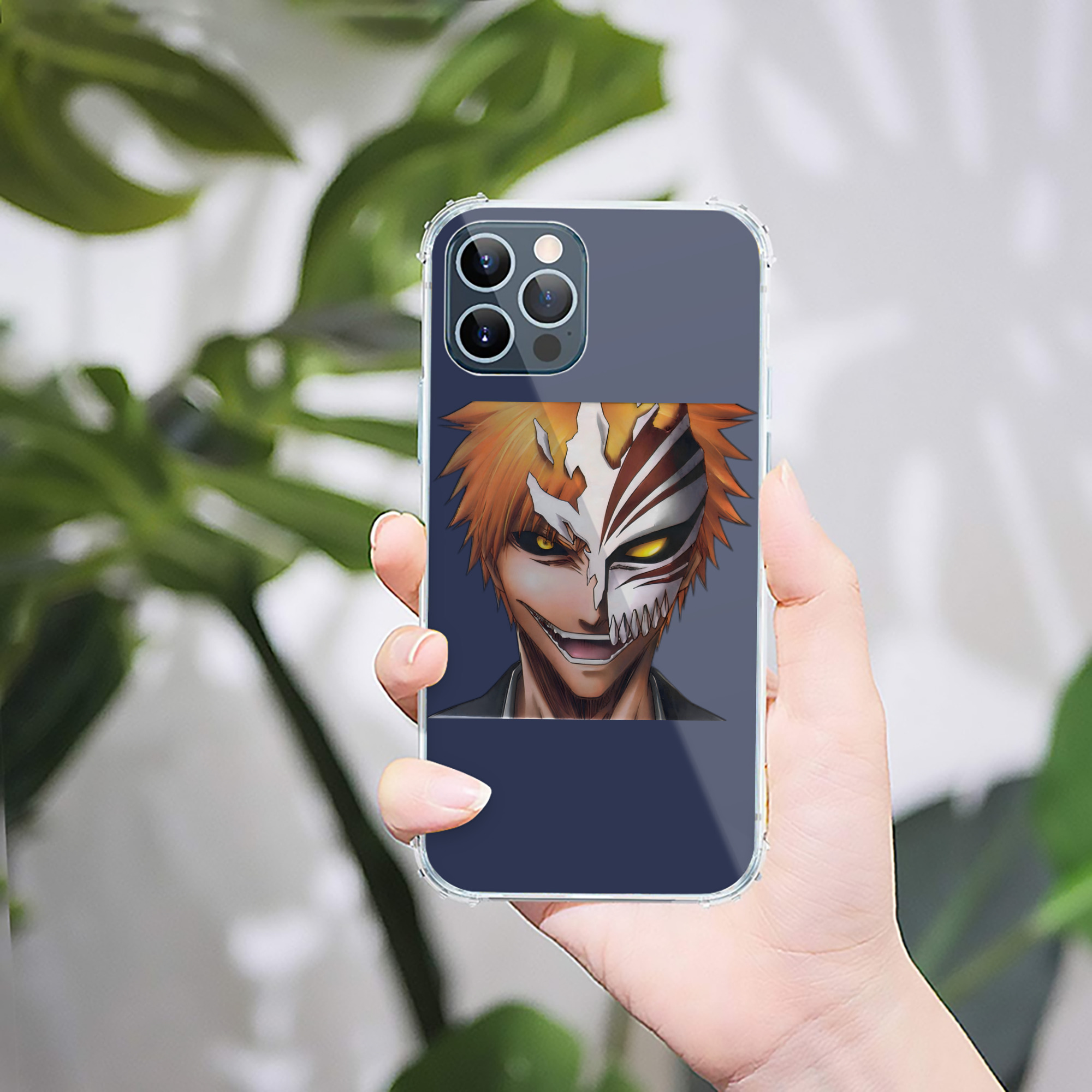 （画像用） ブリーチ 黒崎一護（くろさき いちご）BLEACH Kurosaki Ichigo 【iPhone 12シリーズ対応】透明スマホケース（クリアソフトケース）